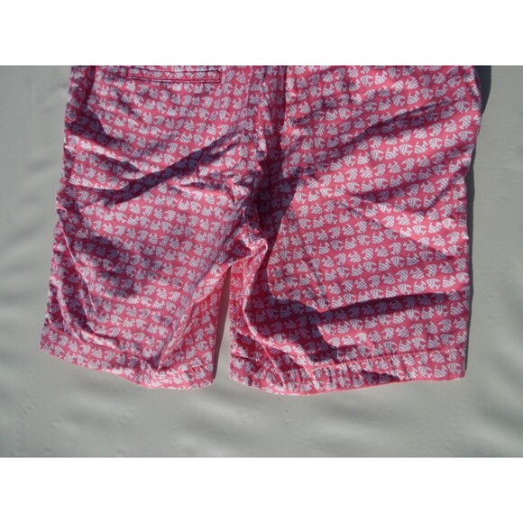 Talbots 4p Long Shorts Pink White Fish Vacation Beach Tropical Coastal - Picture 6 of 7
